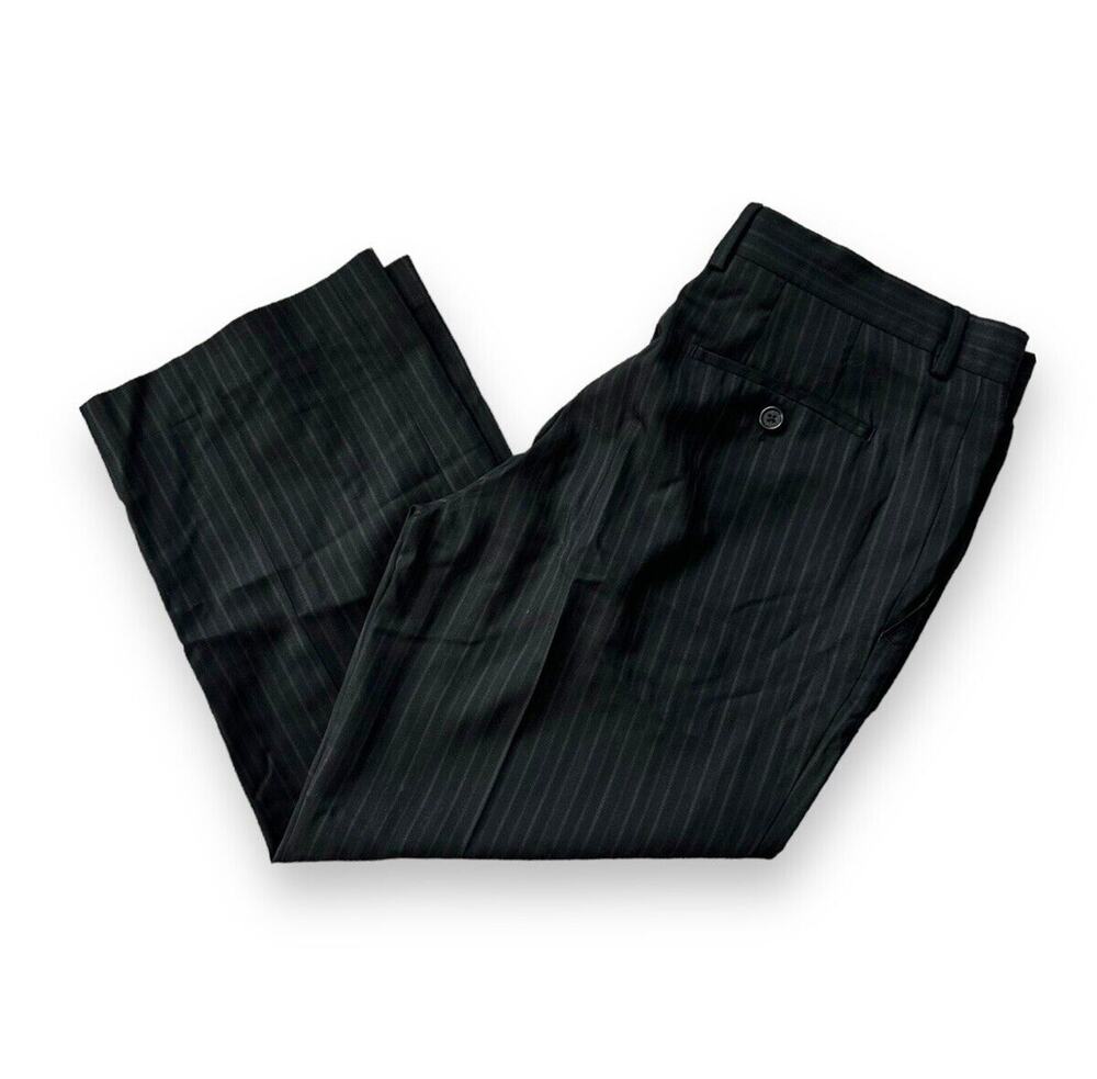 Ted Baker London Black Two Tone Stripe Dress Pant Trousers Size 14